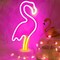 Flamingo Neon Sign – LED Pink Flamingo Light for Bedroom, Girls Room Decor, Party, or Gift | USB/Battery Operated with Pedestal